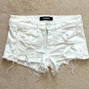 Express White Jean Shorts